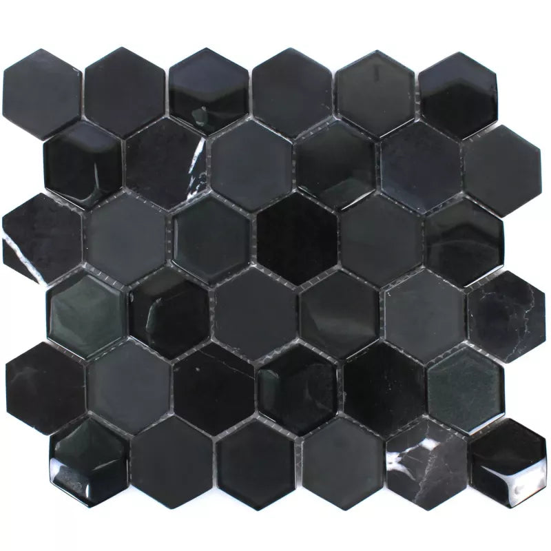 Black stone mosaic 
