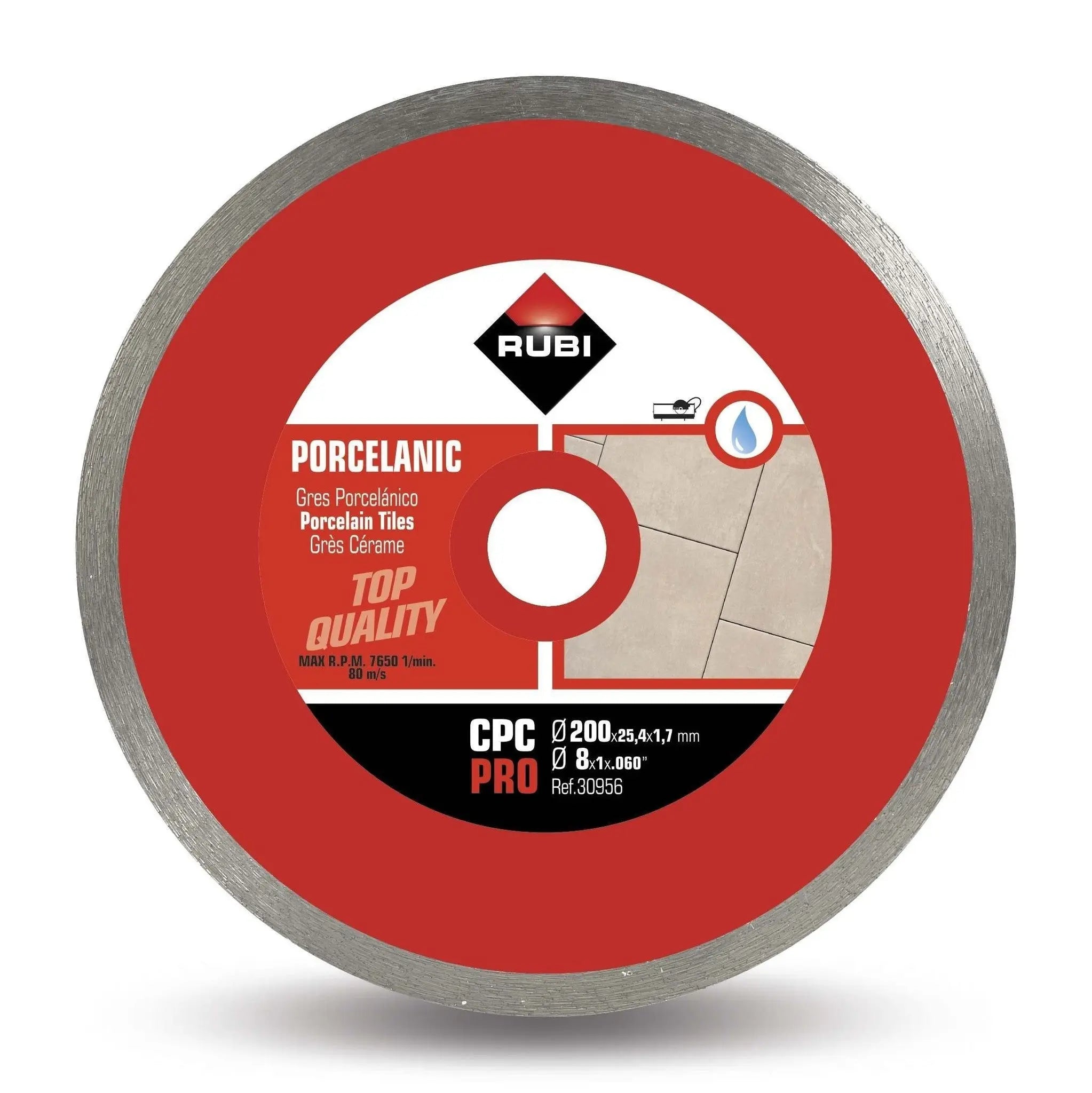 CPC2 200mm Porcelain Tile Diamond Blade Rubi Tools