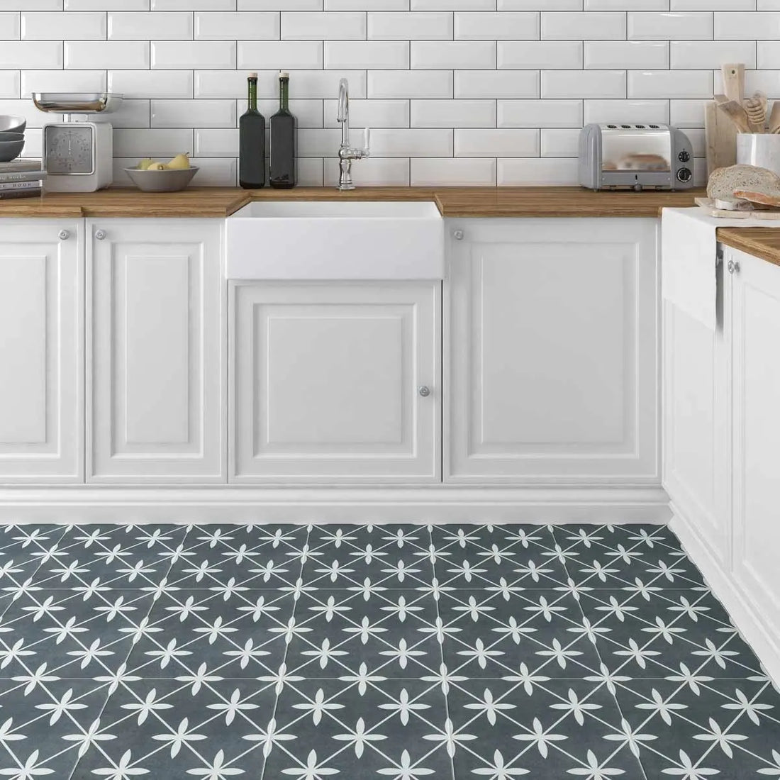 Wicker Charcoal Floor and Wall Tile 33x33cm - Luxury Tiles UK