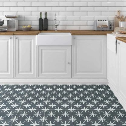 Wicker Charcoal Floor and Wall Tile 33x33cm - Ceramic British Ceramic Tiles