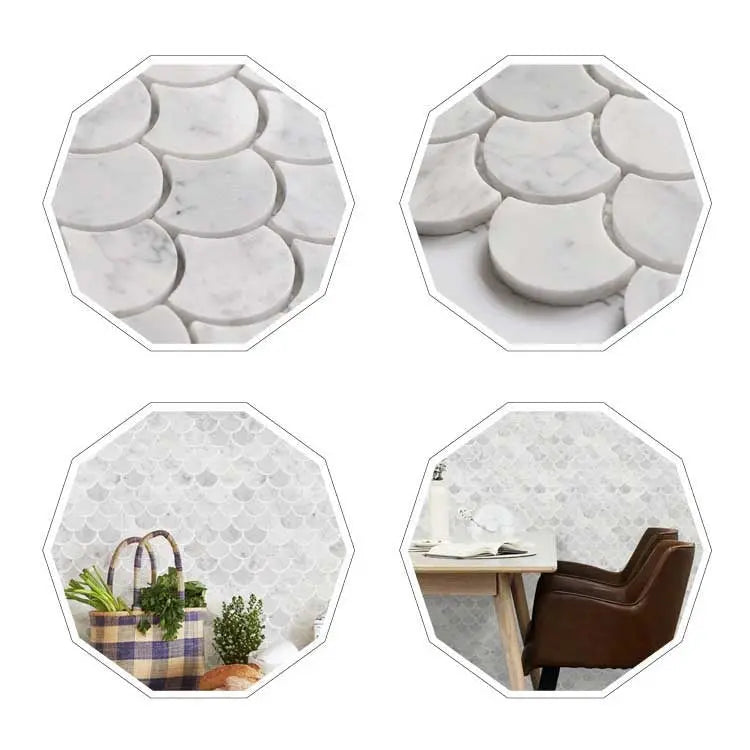 Marble Drop Mosaic Floor & Wall Tile Luxury Tiles UK