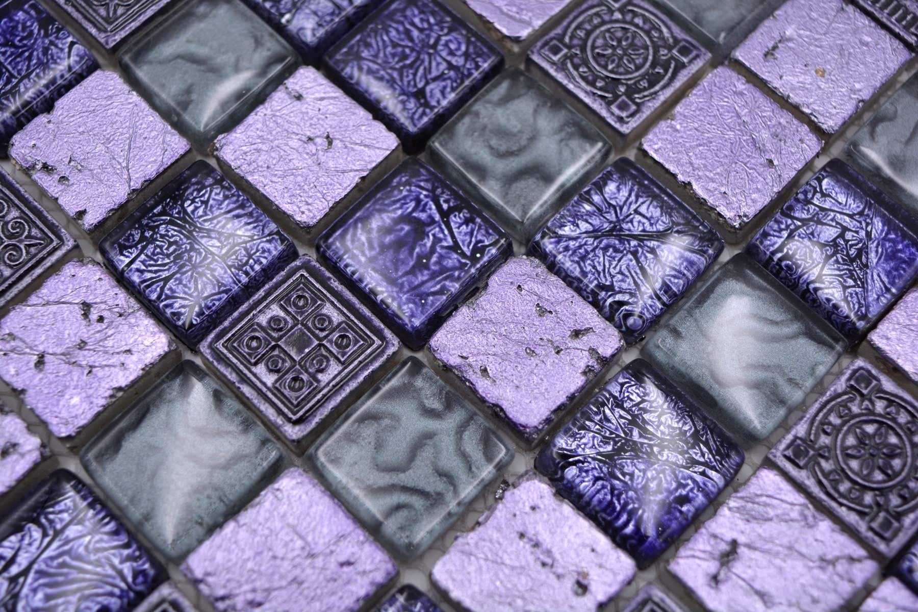 Purple Nayade Mosaic 30 x 30cm - Luxury Tiles UK