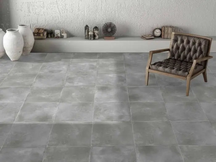 Oxide Dark Gris Grey 605x605mm stone effect outdoor floor tile Verona