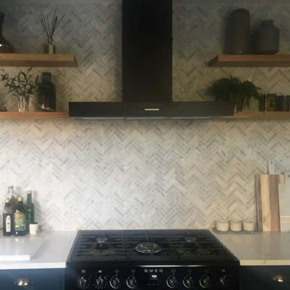 Long Island Marble Herringbone Mosaic Honed Ca&