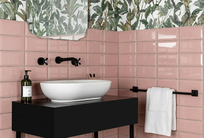 Metro Rose Pink Gloss Bevelled 100x200mm Luxury Tiles