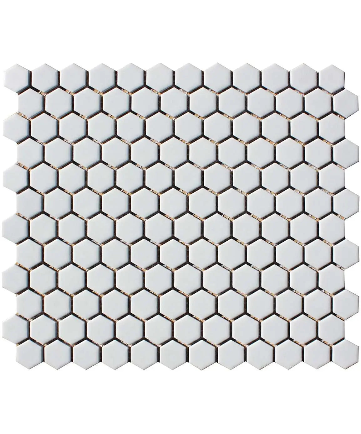 Shapes Hexagon Matt White Mosaic Tile Luxury Tiles UK