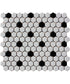 Shapes Hexagon Matt White Black Mosaic Tile Luxury Tiles