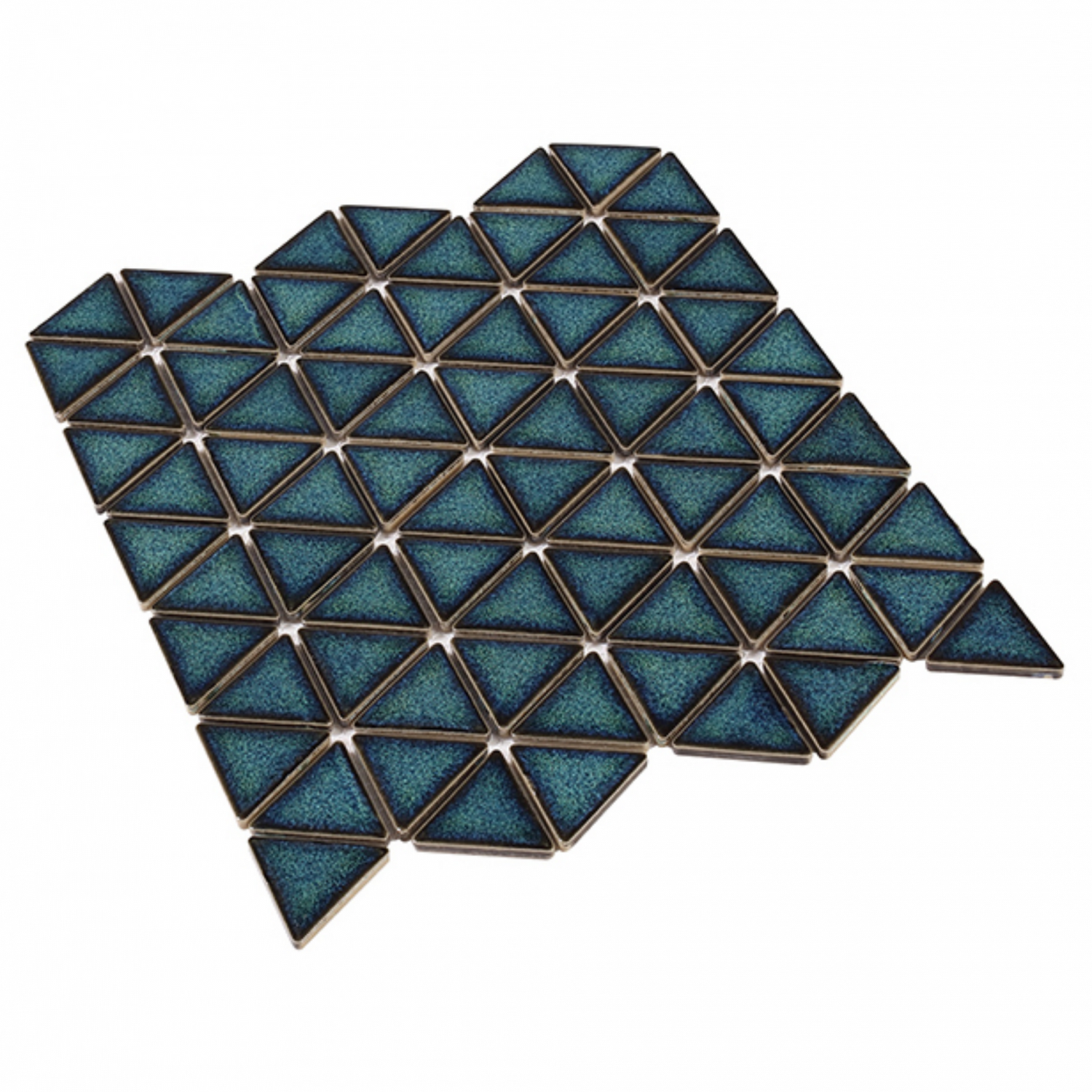 Geometric Triangle Green Mosaic Tile