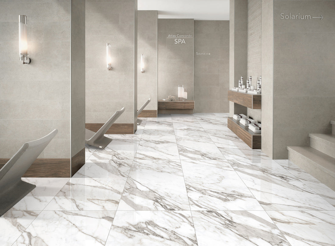 Natural Calacatta Polished Marble Effect 600x1200mm Tile