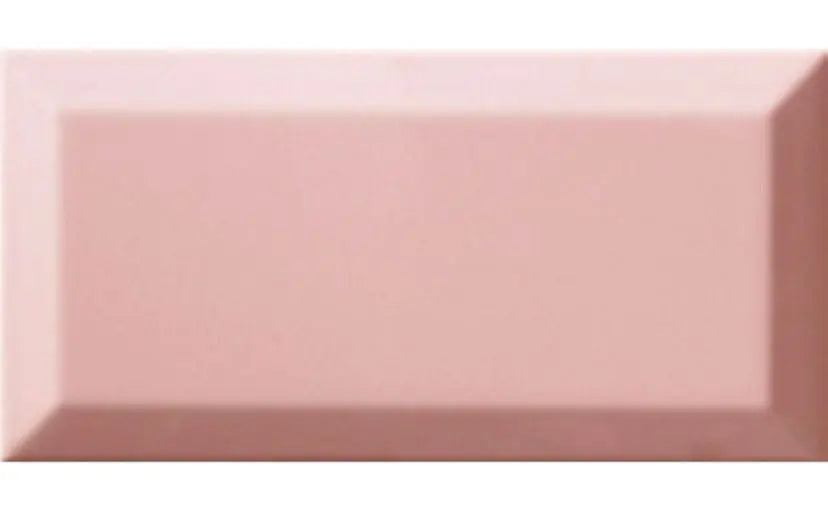 Metro Rose Pink Gloss Bevelled 100x200mm Luxury Tiles