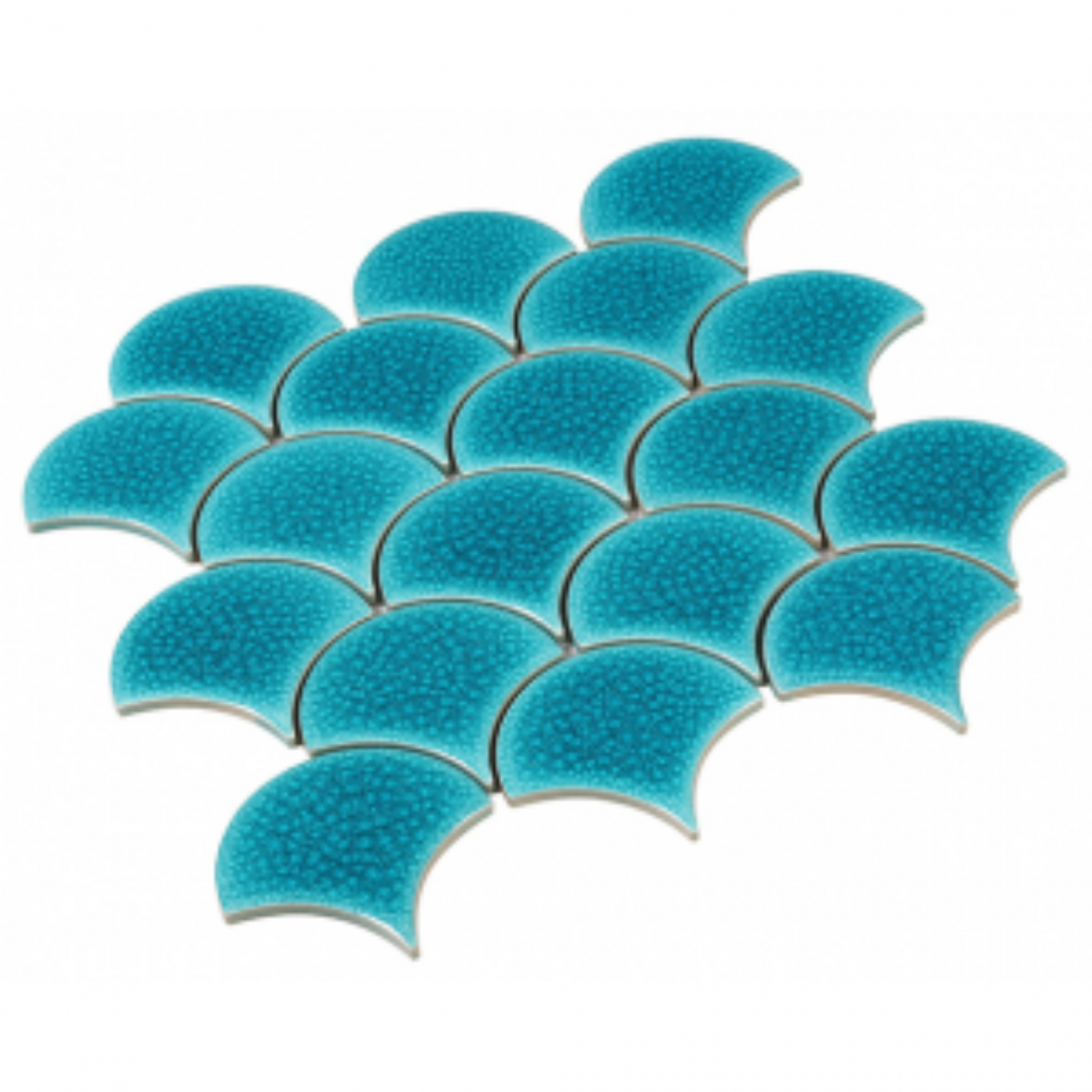 Drops Persian Teal Mosaic Tile - Luxury Tiles UK