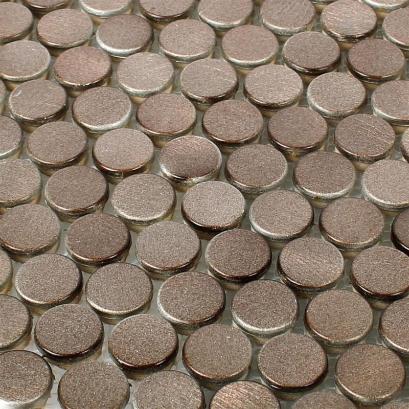 Mosaic Tiles Aluminium Metal Phantom Button Bronze