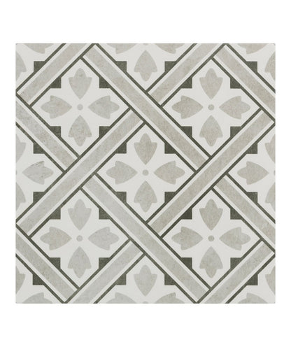 Fleur Grey Tile 33cm x 33cm