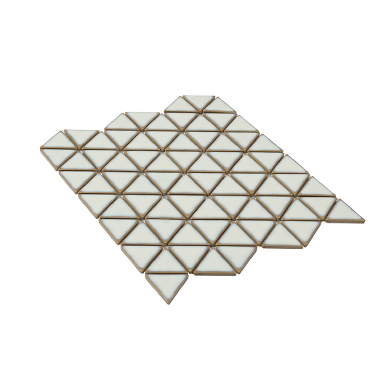 Geometric Triangle White Mosaic Tile - Luxury Tiles UK