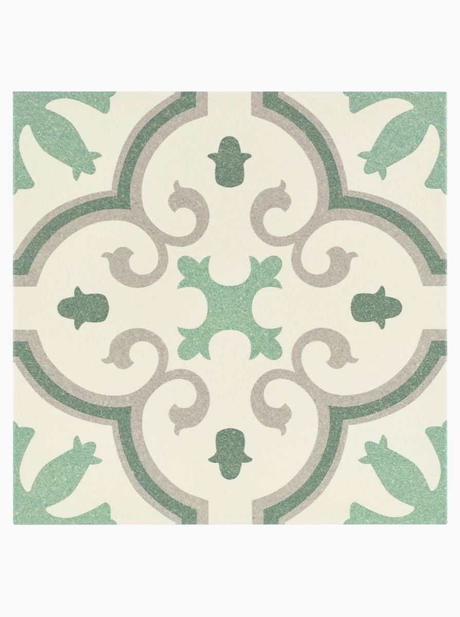 Wiltshire Green Pattern Floor and Wall Tile