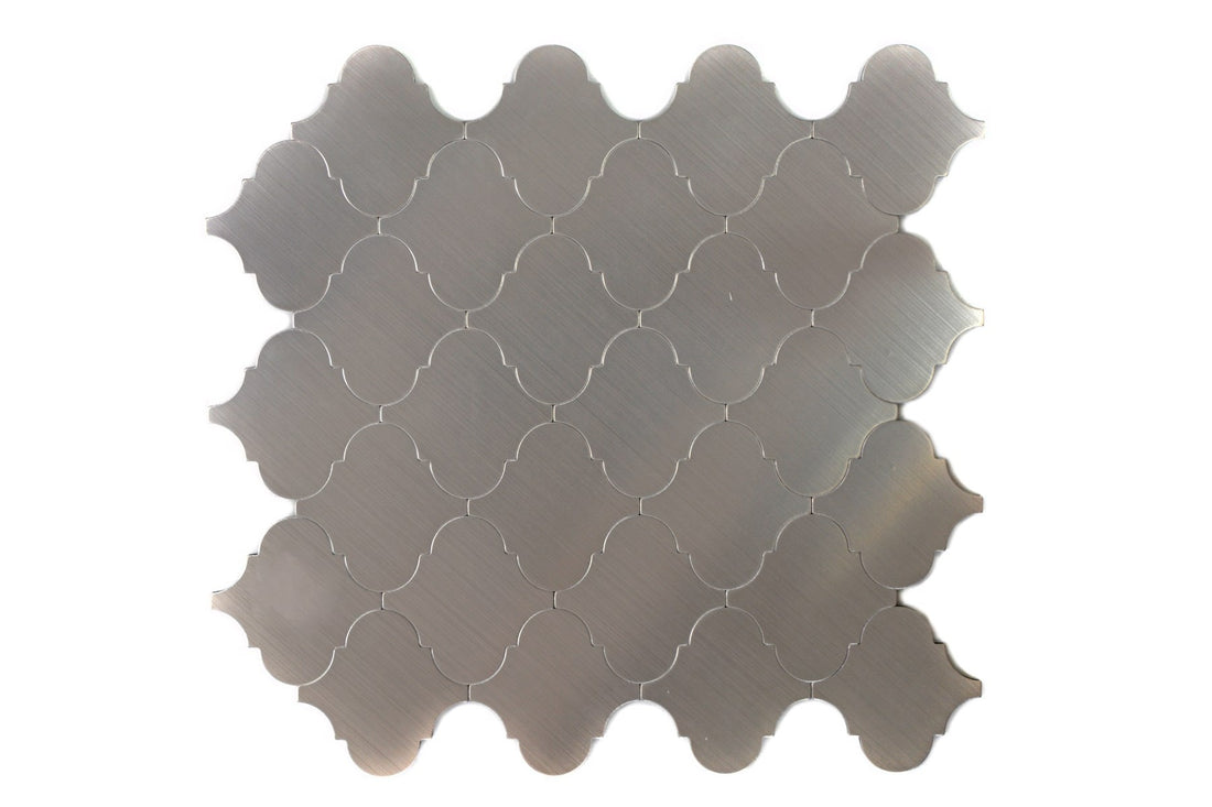 Self-adhesive mosaic tile silver