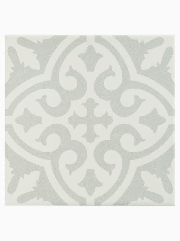 Victorian Soft Grey Pattern Tile - Luxury Tiles UK