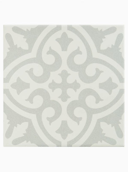 Victorian Soft Grey Pattern Tile