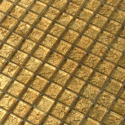 Alexandra Gold Glass Mosaic Tile 30x30cm