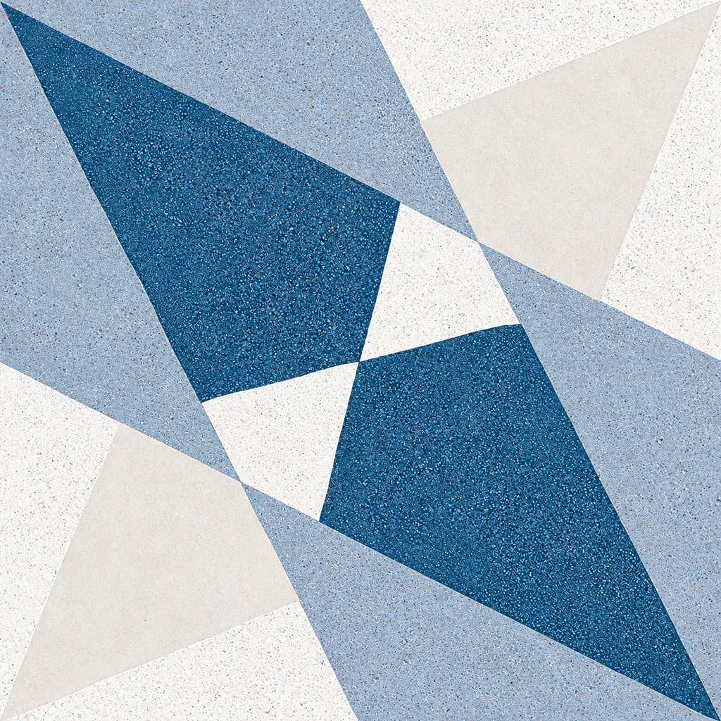 Altea Blue Taco Matt Porcelain Wall & Floor Tile | Luxury Tiles UK