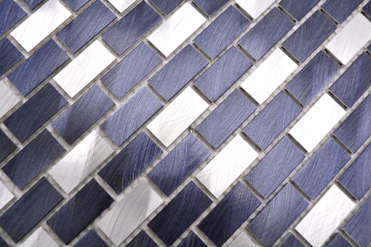Aluminium Mix Brick Mosaic Wall Tile 306x324 mm