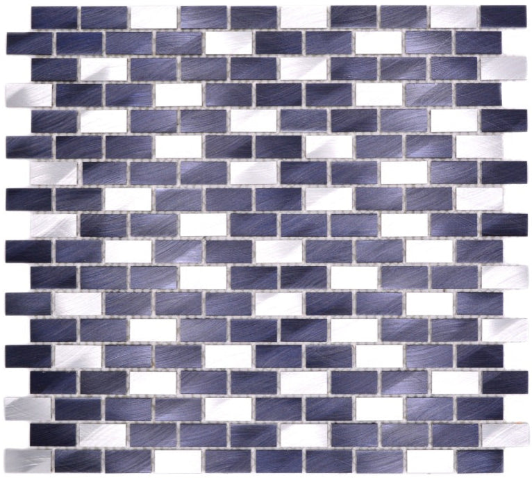 Aluminium Mix Ore Brick Mosaic Wall Tile 306x324 mm