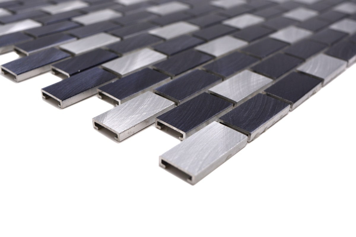 Aluminium Mix Ore Brick Mosaic Wall Tile 306x324 mm