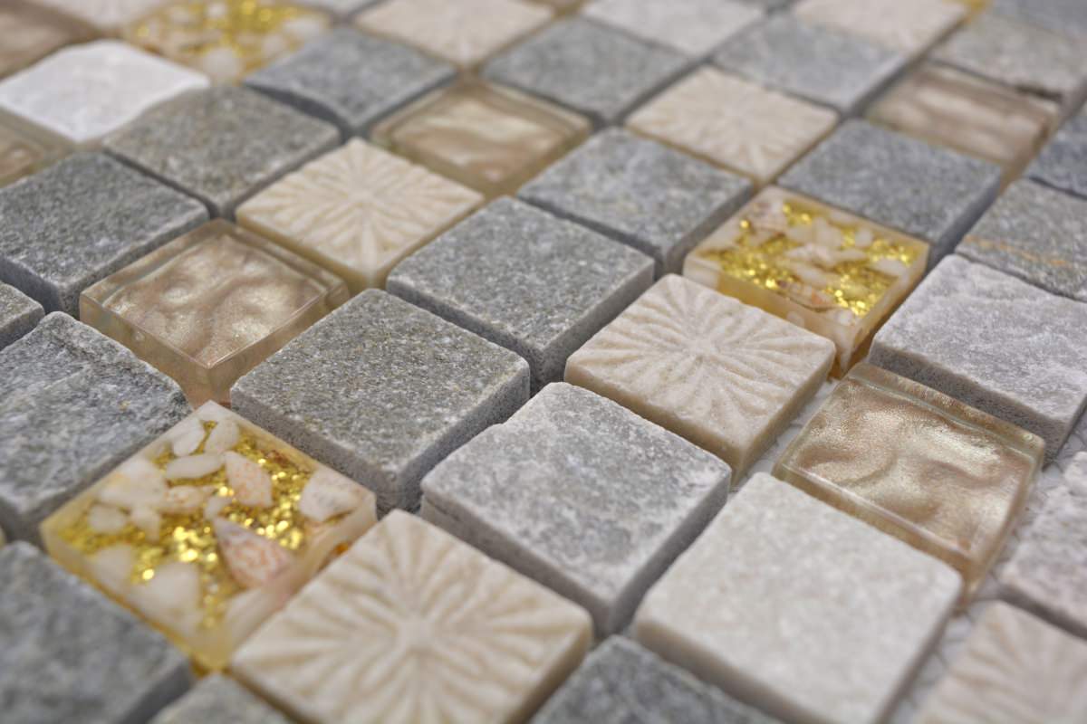 Leaf Gold Mosaic Tile