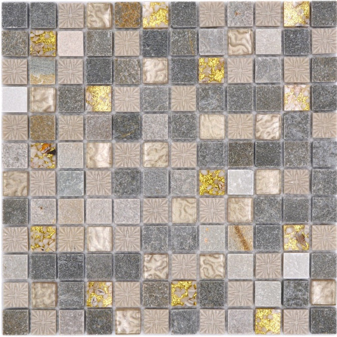 Amber Marmara Gold Mosaic Tiles