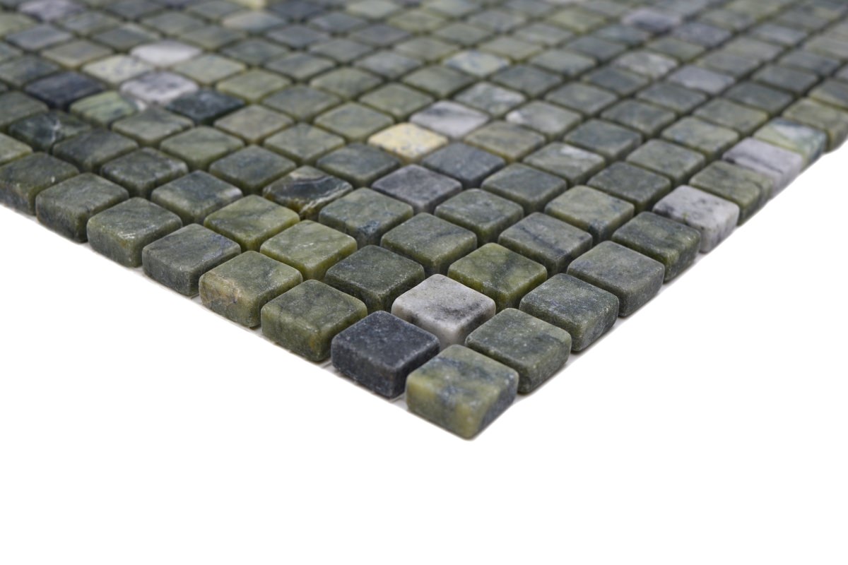 green honed mosaic 