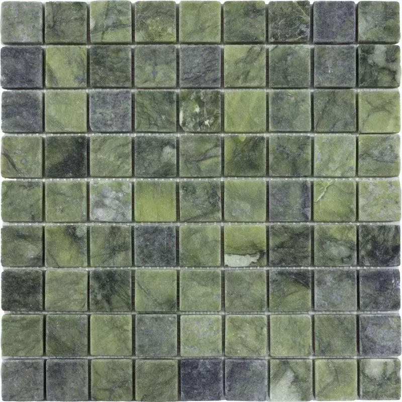 green mosaic tile