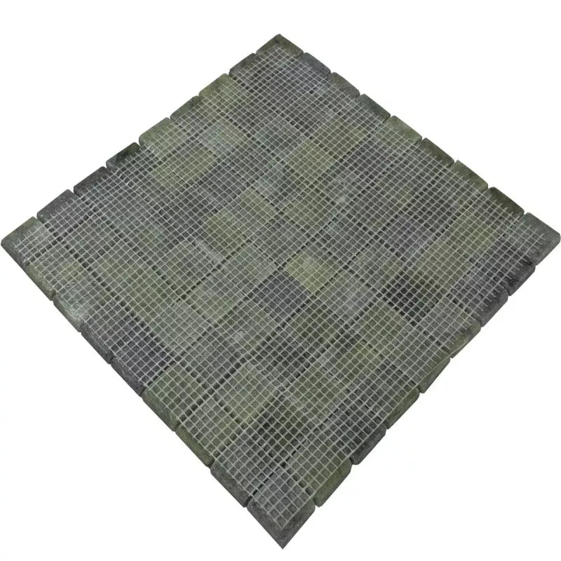 mesh backed green mosaic tile