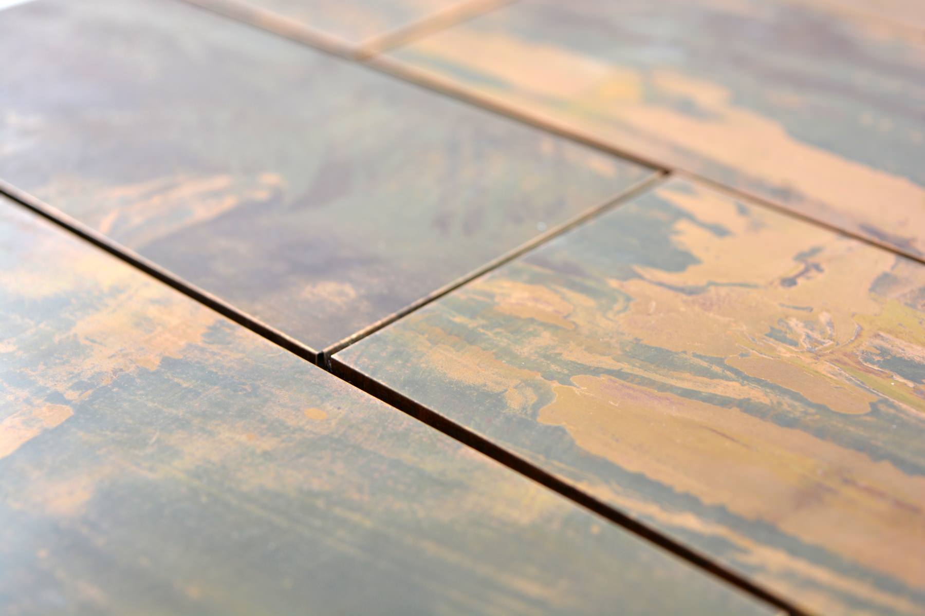 Oxidised copper mosaic 