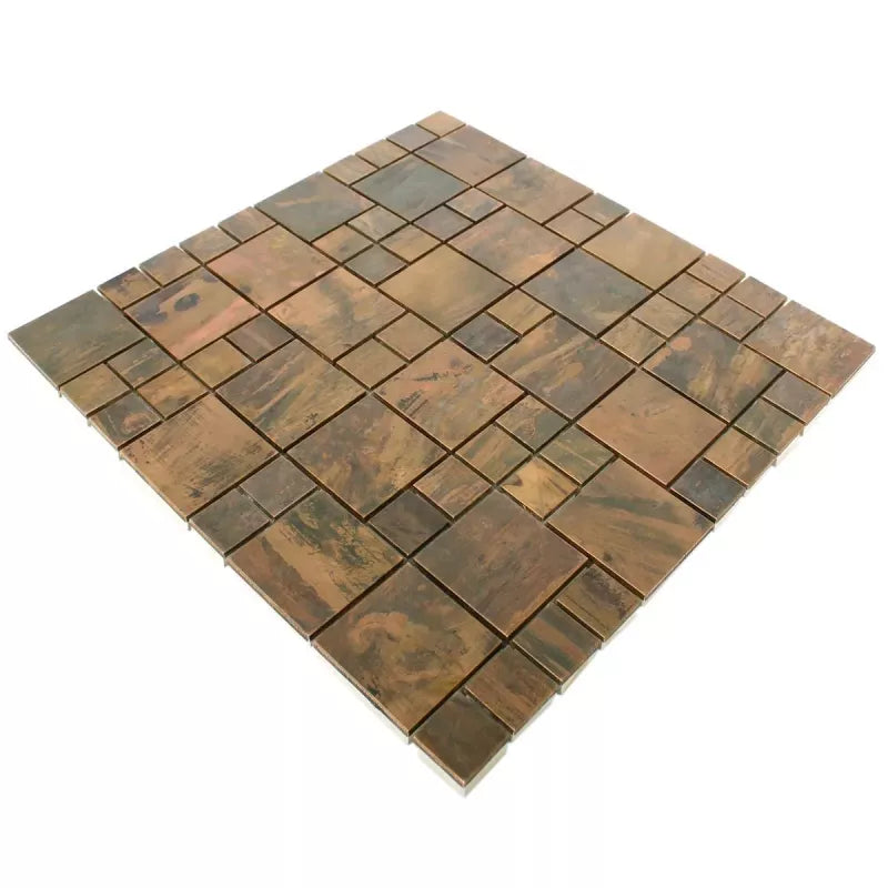 copper bronze mosaic wall tile 