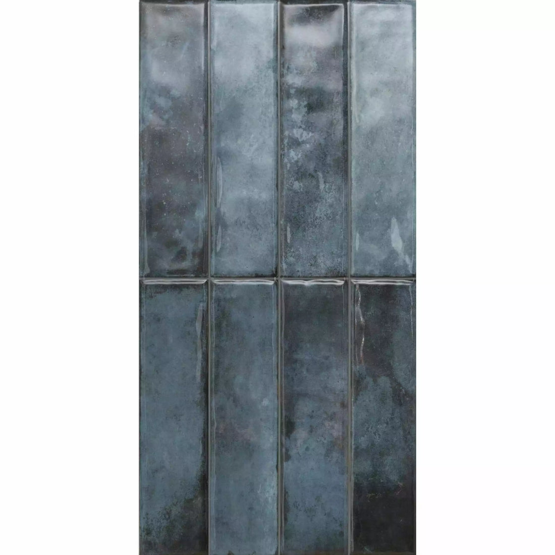 Blue Gloss Brick Effect Tile