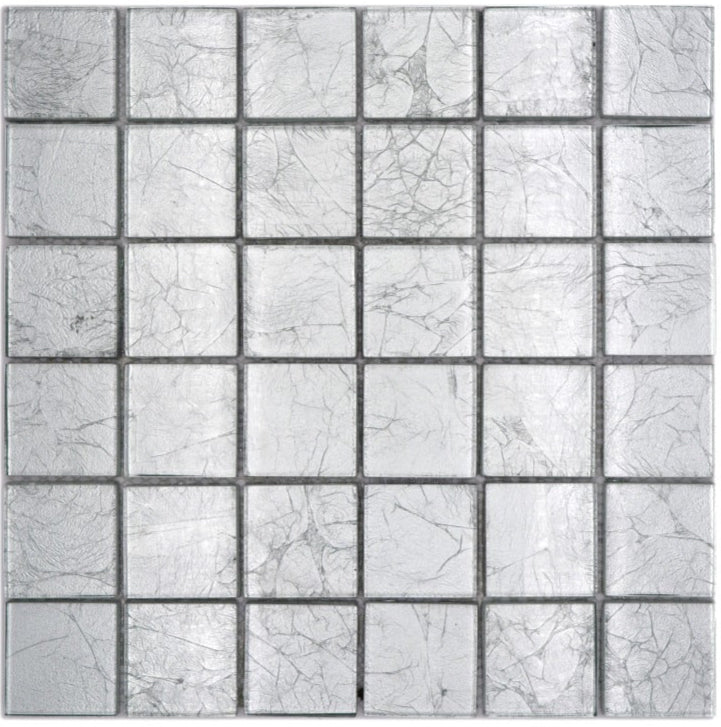 Argentum Silver Glass Mosaic Tile