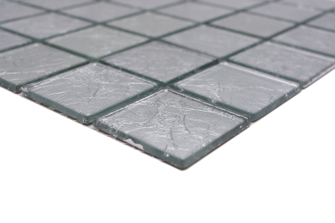 Argentum Silver Glass Mosaic Tile - 4mm