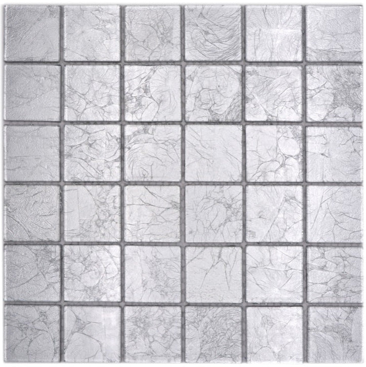 Argentum Silver Glass Mosaic Tiles - 4mm