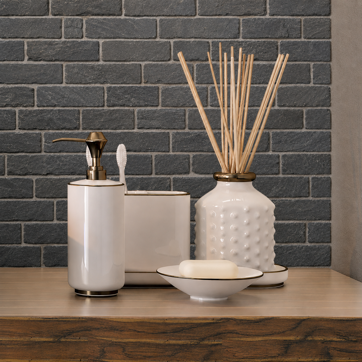 charcoal grey splitface mosaic tiles 