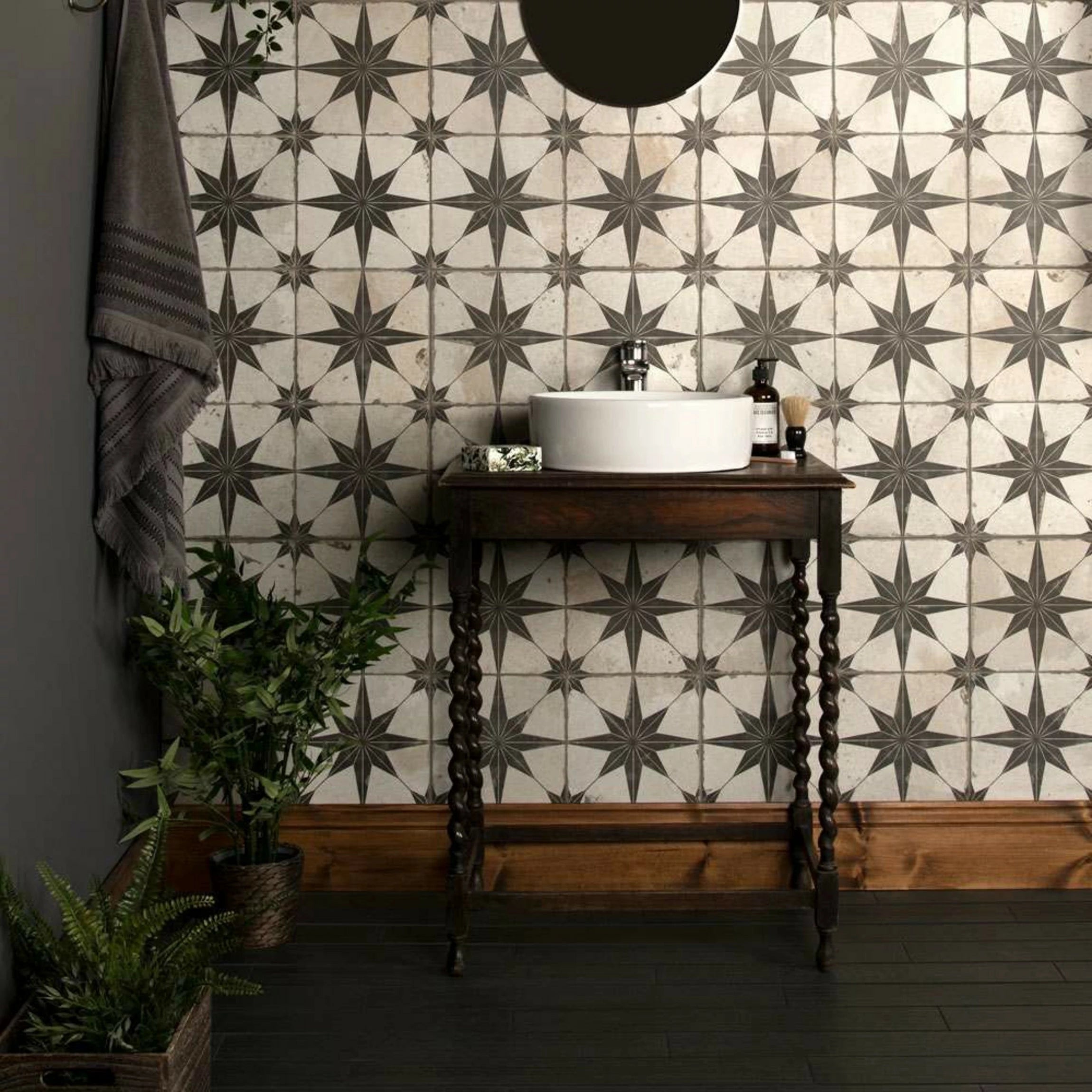 star wall pattern tiles