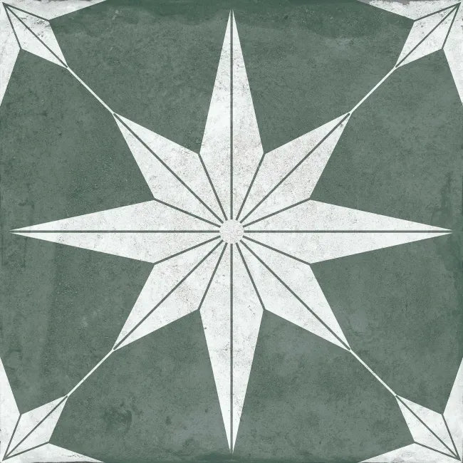 Astral Green Pattern Matt Floor Tile