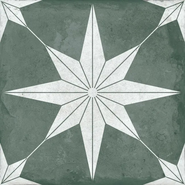 Astral Green Pattern Matt Floor Tile