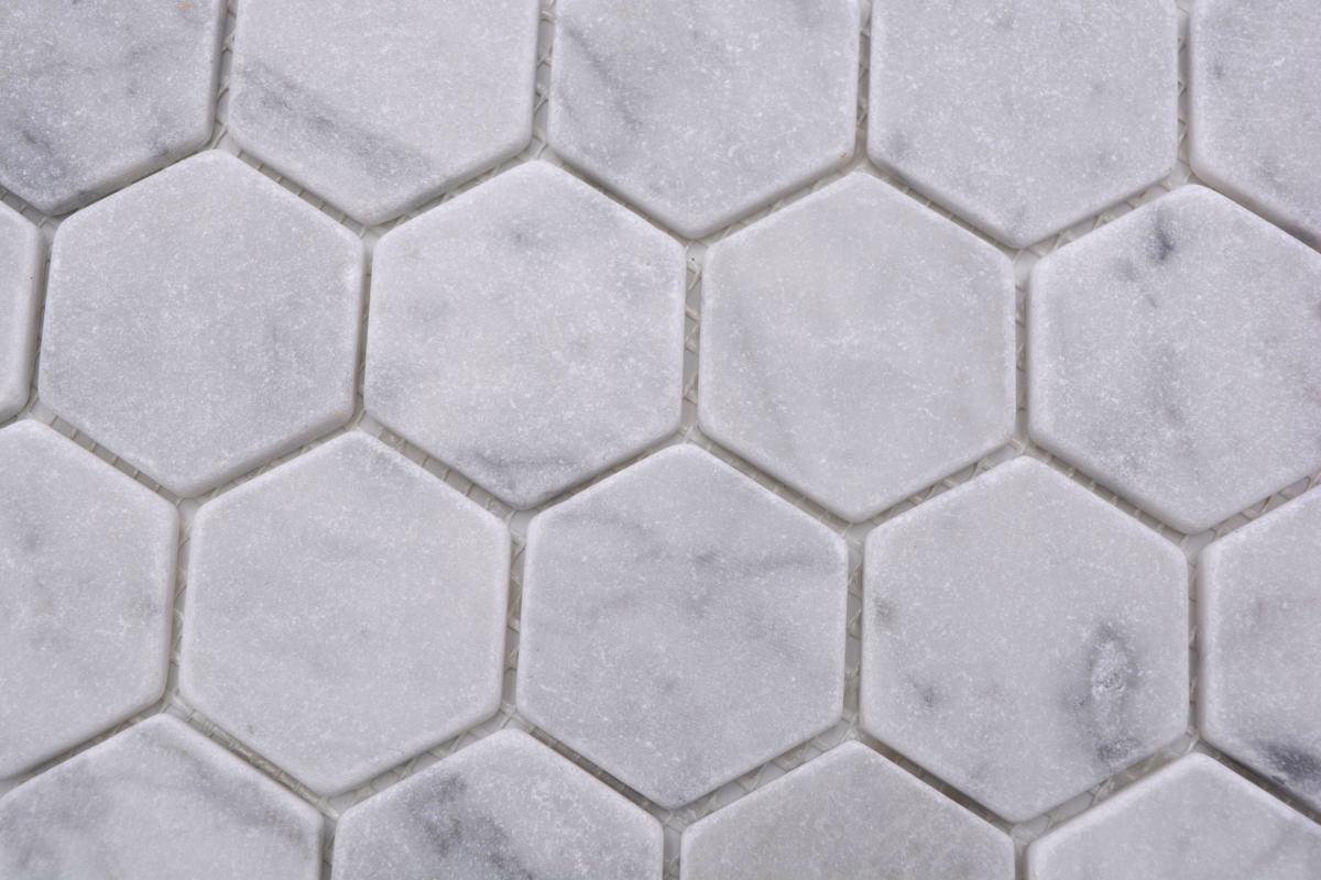 White natural stone mosaic 