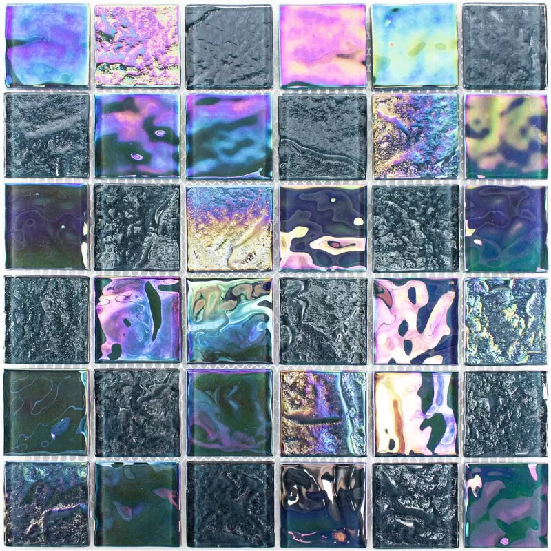 dark diesel effect mosaic tile 