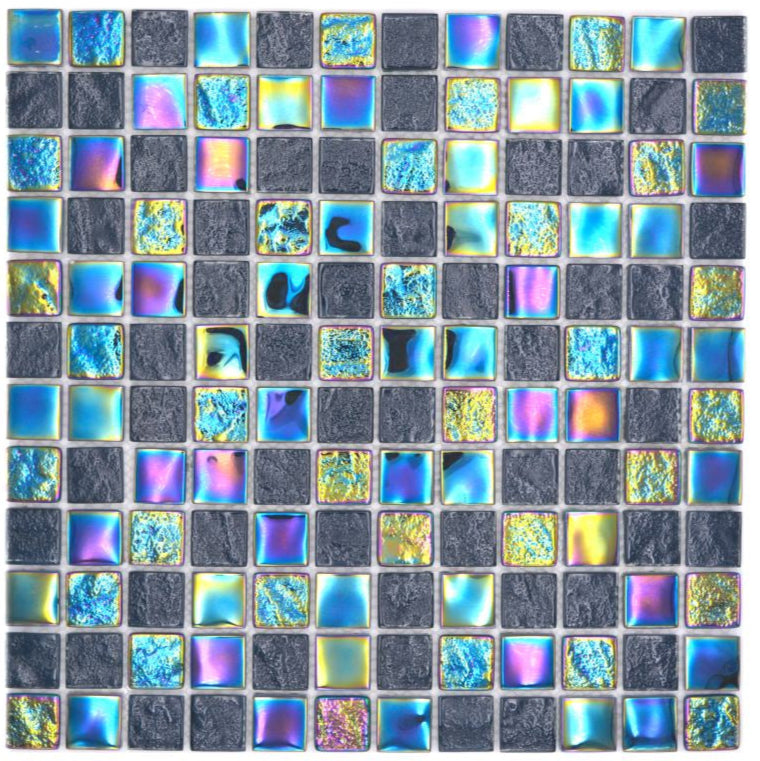 black swimming pool mosaic tiles by luxury Tiles UK