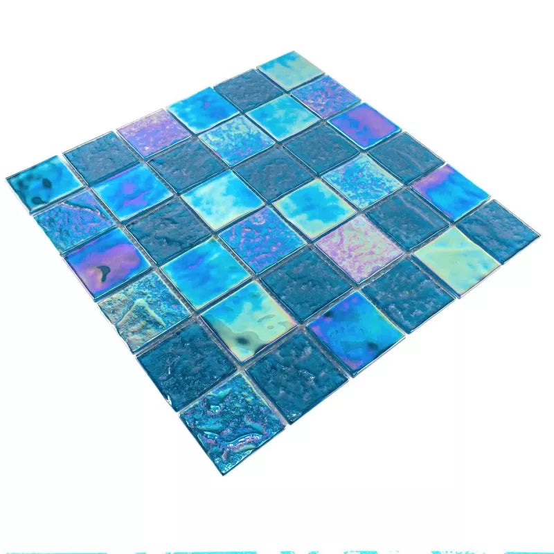 Blue nacre glass mosaic 