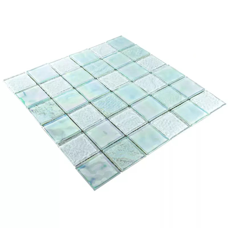 White mosaic pool tile