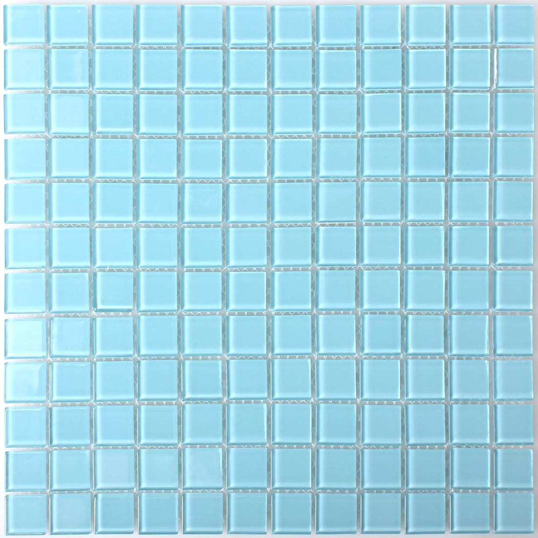 Light blue glass mosaic tile