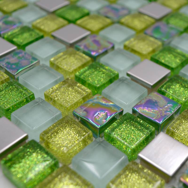 glass metal mosaic tile 