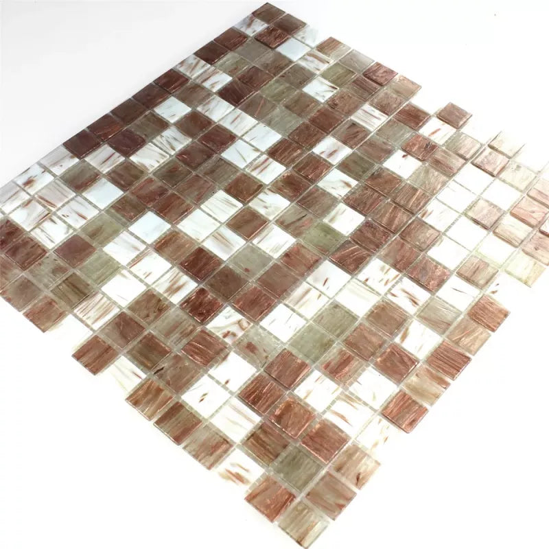 mixed bronze glass mosaic tile - Luxury Tiles UK